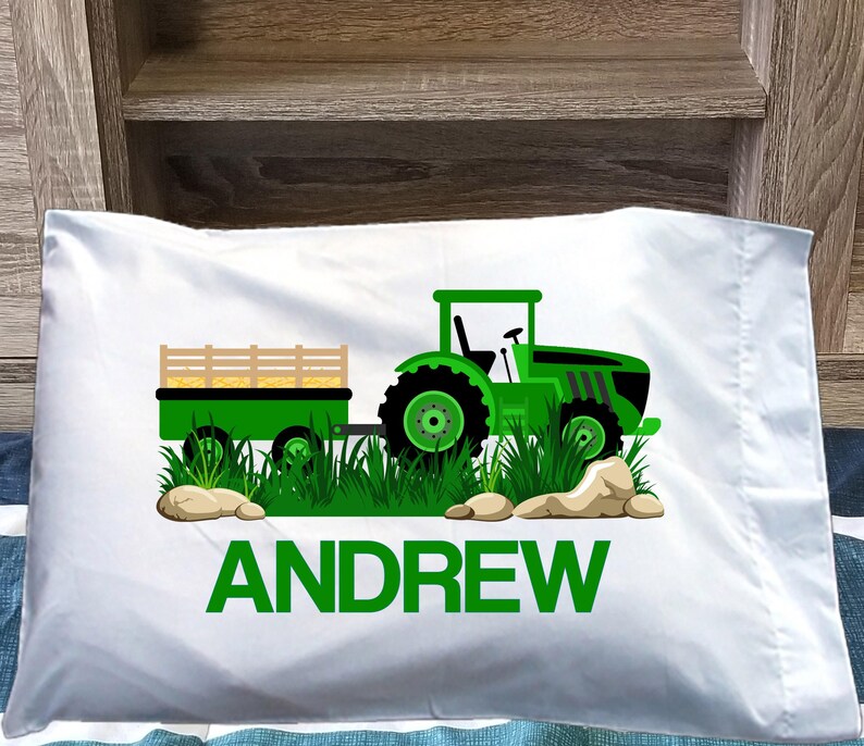 CustomTeesForTots Tractor Pillowcase