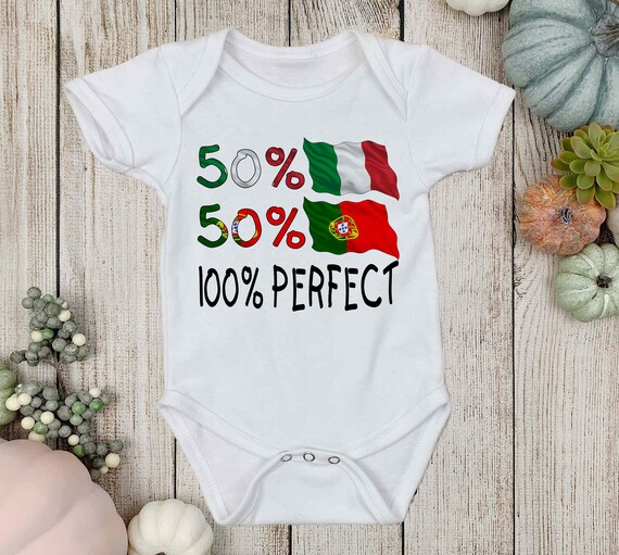 Body bebe italien portugais moitie Italie moitie Portugal 100 drapeau parfait vetement de nationalite bebe pour bebe cadeau de baby shower Etsy France
