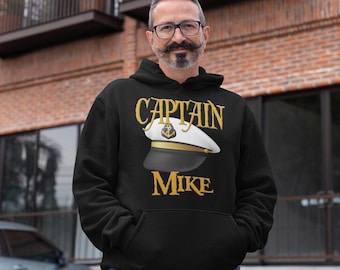 Sudadera personalizada de capitán: Regalo ideal para aficionados a la navegación, la pesca y la vela.