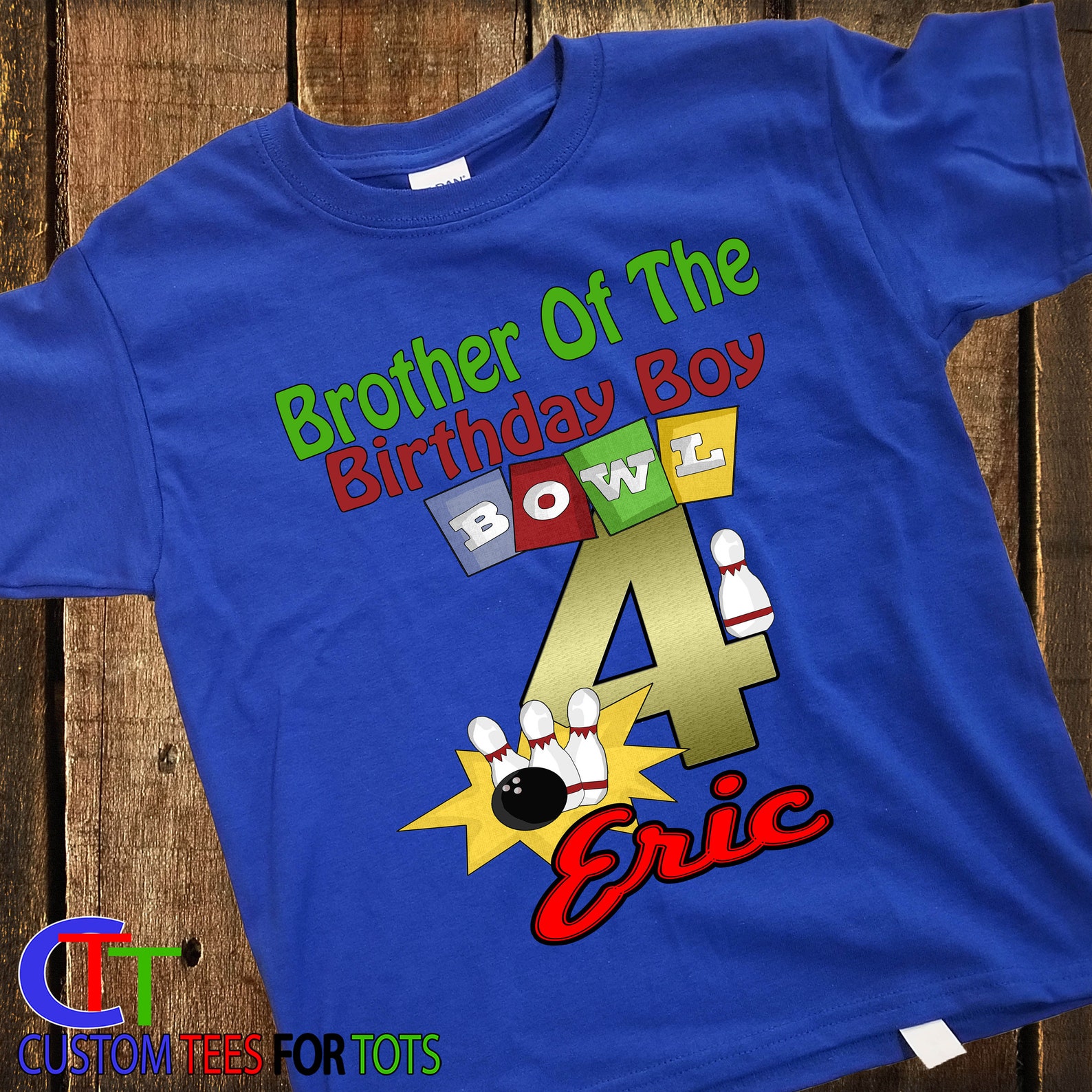 Bowling Birthday Shirt Set of 1 or More Bowling Matching Etsy