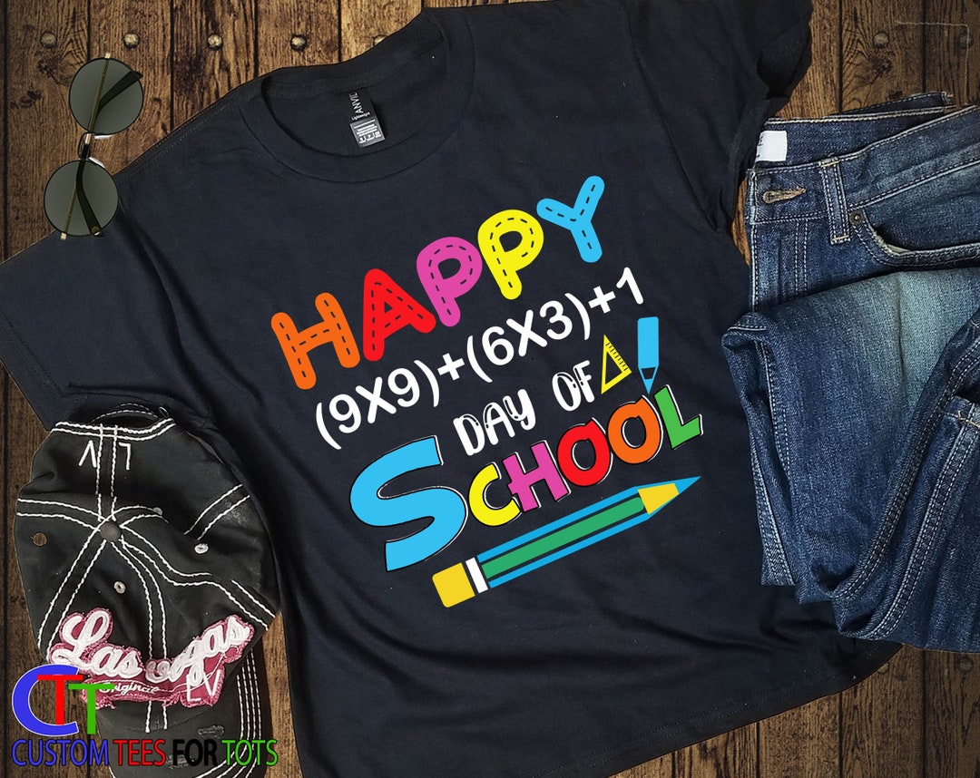 100 Days of School Math Formula Teacher Tee Happy 100 Days of School ...