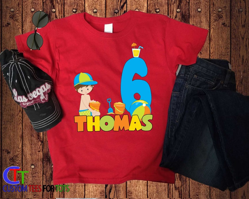 beach Shirt Birthday Party Shirt beach party Birthday TShirt Beach Birthday Shirt for boy Birthday Shirt Personalized beach shirt