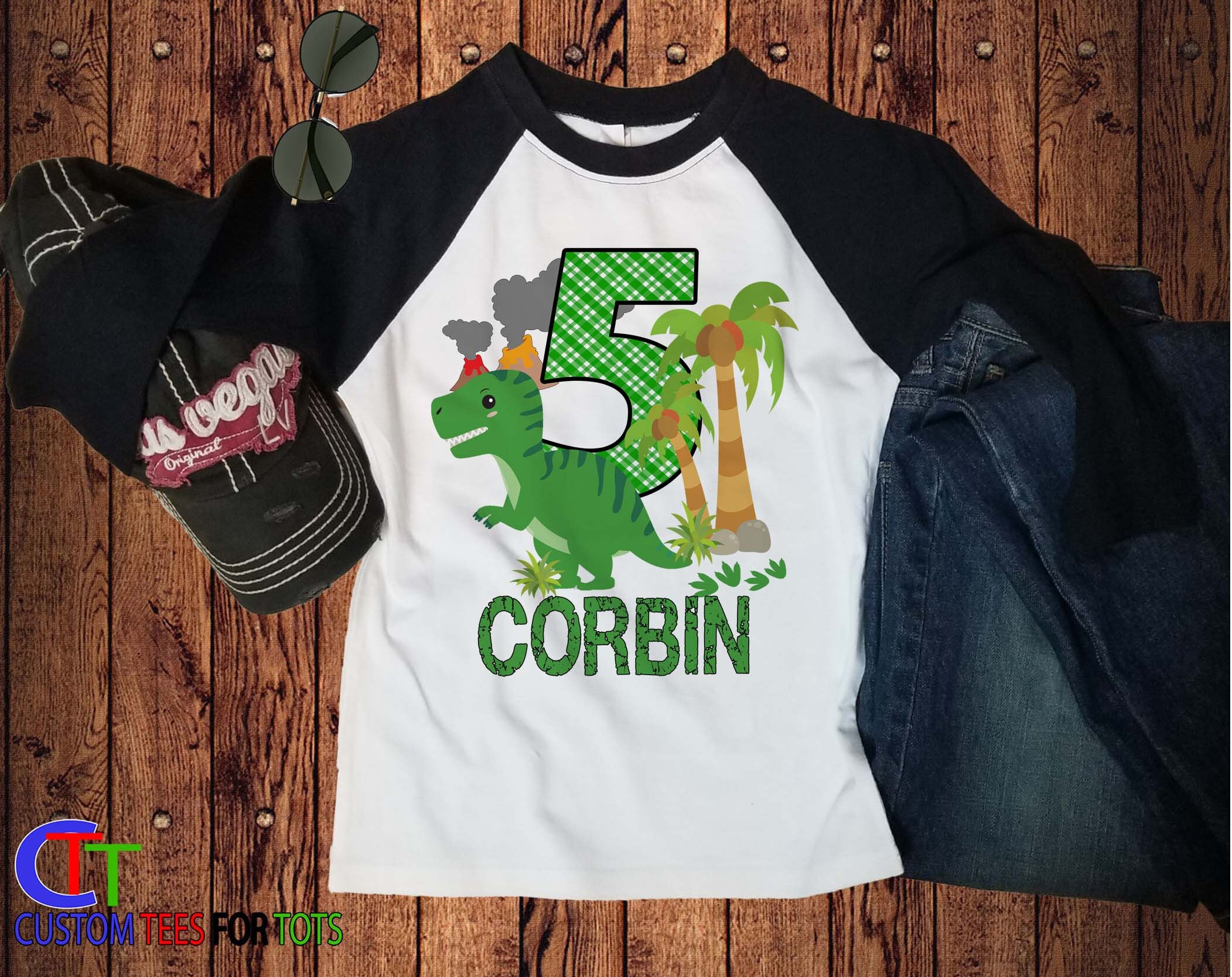 Dinosaur Birthday Shirt Personalized 