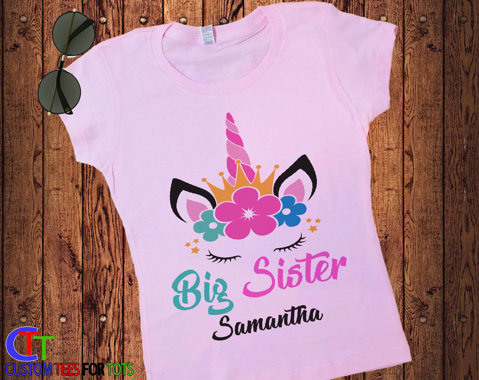 Bubblegum Divas Little Girls Big Sister Shirt Rainbow Tutu Outfit