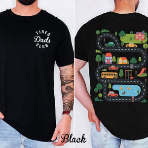 Interactive Road Map Dad Shirt - Custom 2-Sided Tired Dads Club Comfort Colors Tee image 8