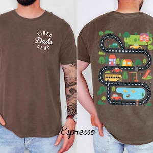 Interactive Road Map Dad Shirt - Custom 2-Sided Tired Dads Club Comfort Colors Tee image 6