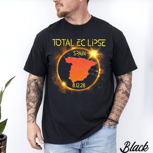 Spain 2026 Total Solar Eclipse Shirt Comfort Colors Souvenir Tee
