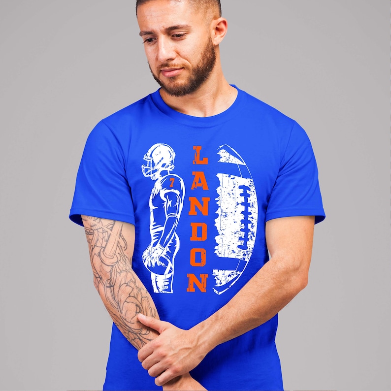 Personalized Football Team Shirt - Custom Name Number Kids & Adult Tee image 6