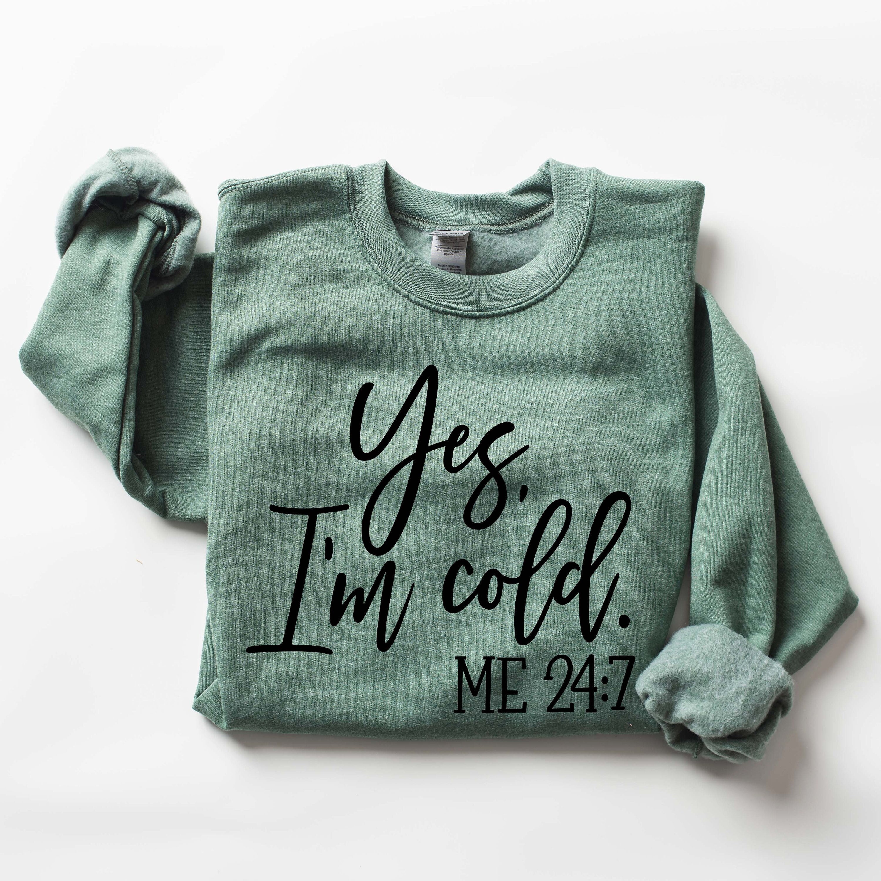 Cethrio Womens Fall Tops Yes I'm Cold Me 24:7 Trendy Long Sleeve
