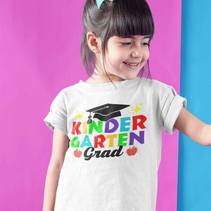 Kindergarten Grad Shirt - Boy Girl Graduation tshirt - Kids School Grad t-shirt Graduation tee