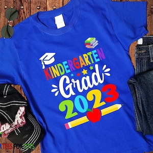 Personalized Kindergarten Grad Shirt 2026 - Custom Name Graduation Kids Tee image 5
