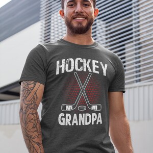 Hockey Dad Shirt - Personalized Gift for Grandpa | Unique Fathers Day T-Shirt for Hockey Fans & Dads