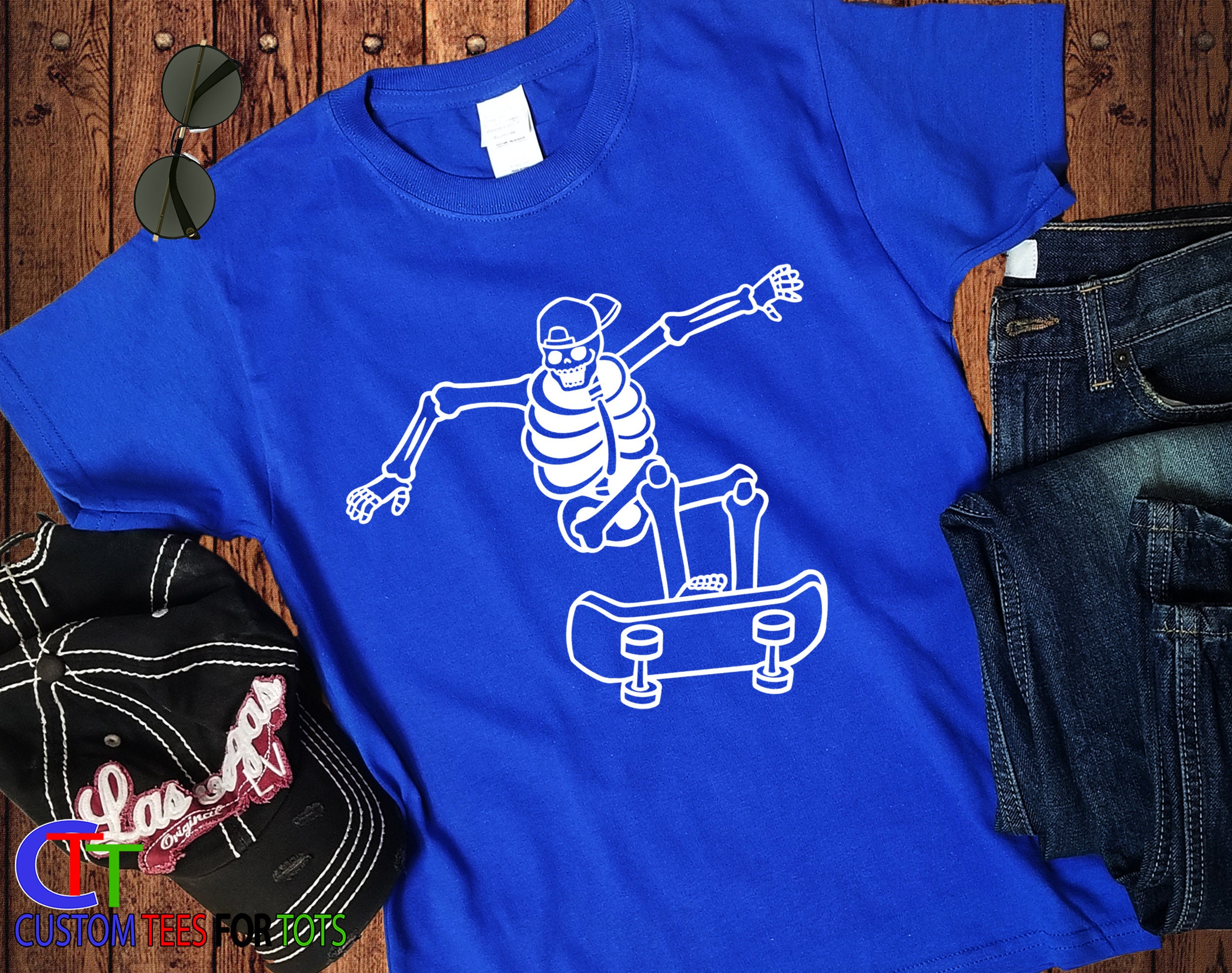 Halloween Skeleton Shirt Xray Skateboarder Boy Skeleton - Etsy
