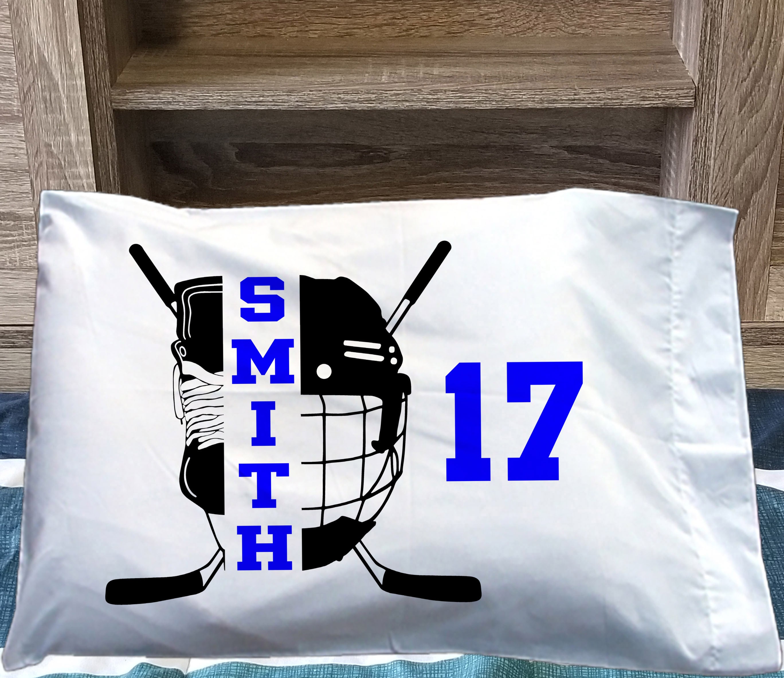 Personalized Hockey Pillow Case for Kids, Adults and Toddler