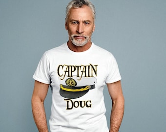 Personalized Boat Captain T-Shirt - Humorous Nautical Sailor Name Tee