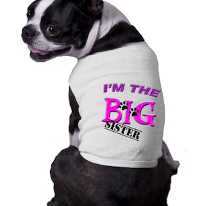 I'm The Big Sister Stamp girl Shirt Announcement t-Shirt Family Doggy t-shirt dog paw Sister announcement tshirt