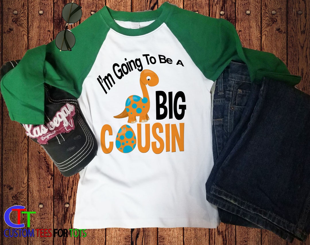 Big Cousin Dinosaur Shirt Im Going to Be a Big Cousin Adorable Dino Tee