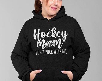 Personalized Hockey Mom Hoodie: Custom Player Name & Number Crewneck Sweatshirt