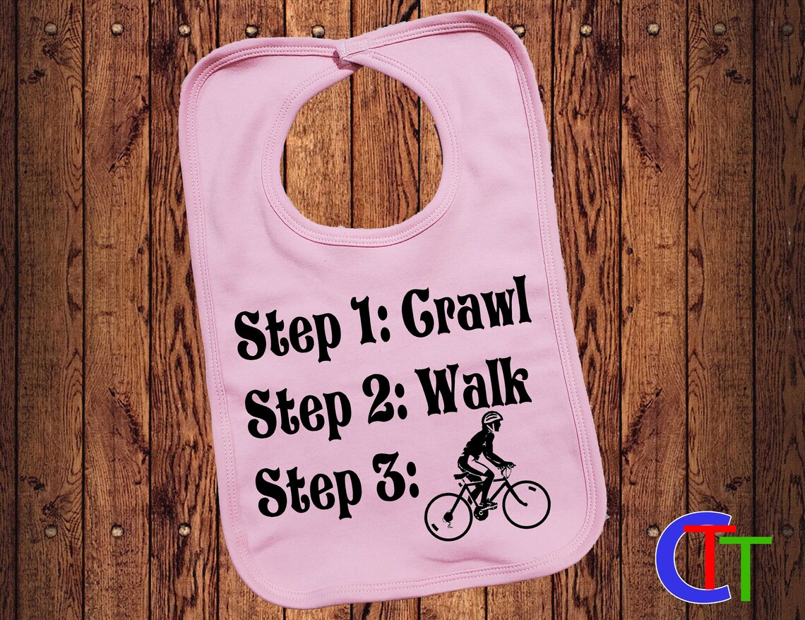 Bicycle Baby Bib I Love Bikes Bib Baby Bib Bike STEPS Etsy