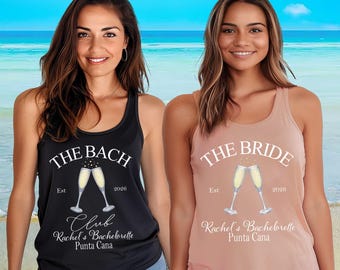 Personalized Bachelorette Party Tank Tops: Bride & Bach Club Shirts