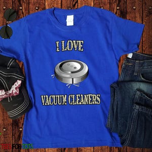 Robot Vacuum Cleaner T-shirt: Kids Cleaning Tee