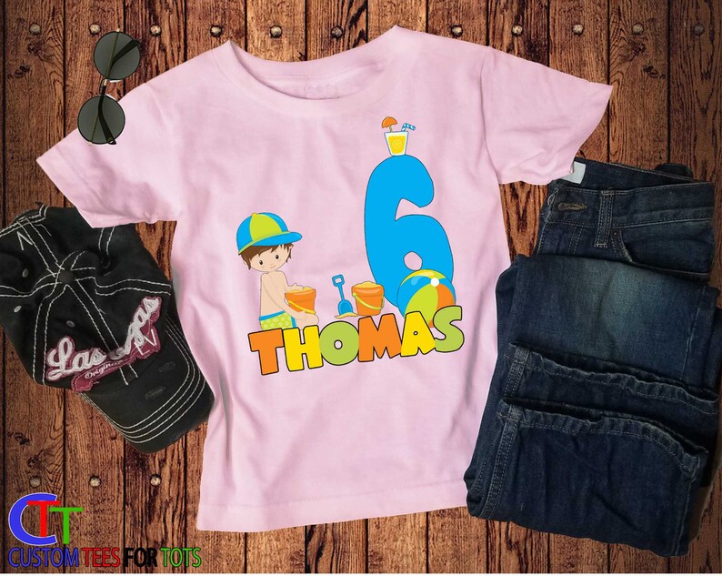 beach Shirt Birthday Party Shirt beach party Birthday TShirt Beach Birthday Shirt for boy Birthday Shirt Personalized beach shirt