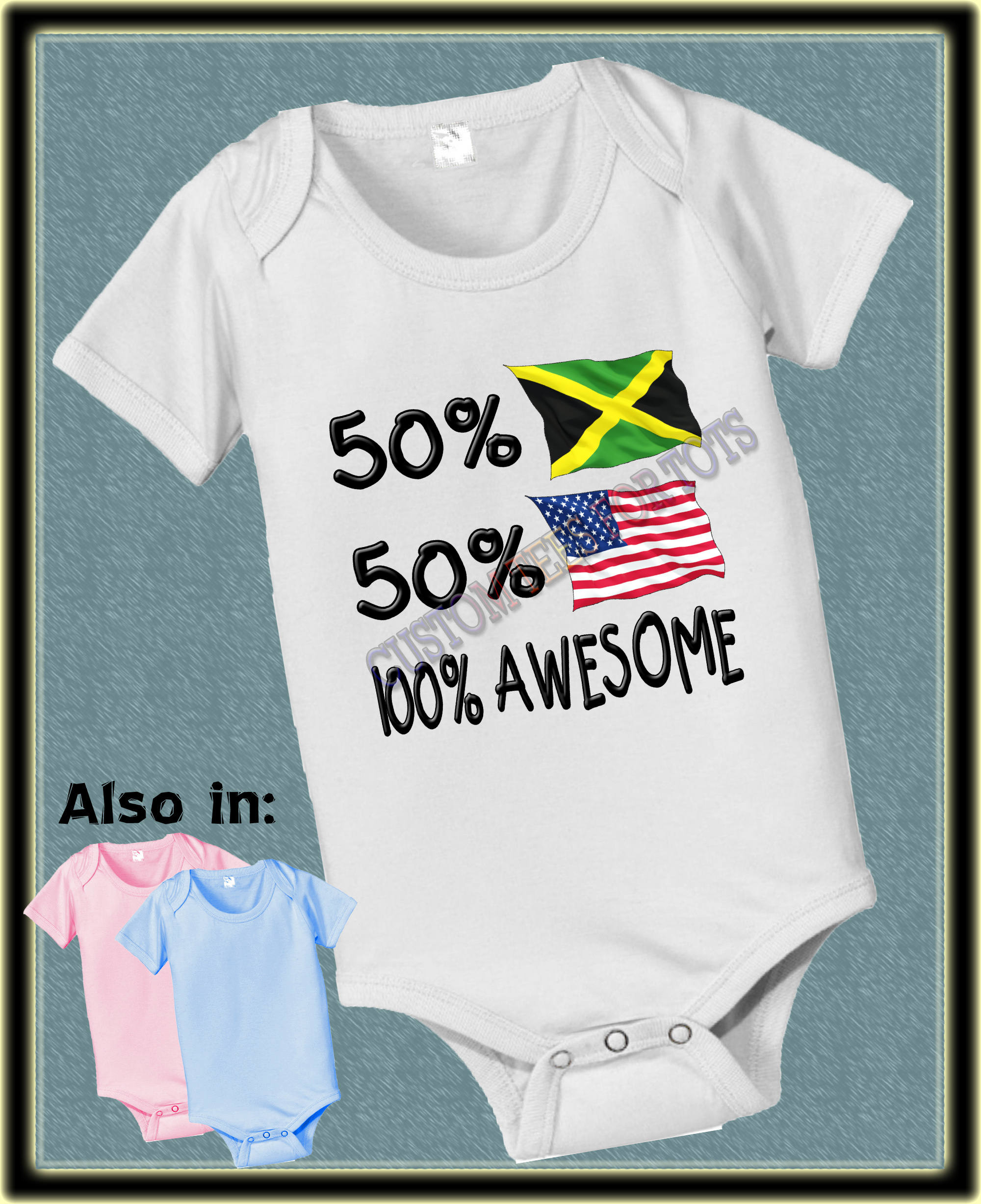 50 Usa 50 Jamaican Baby Infant Bodysuit Baby Bodysuit Baby Shower 50 Usa 50 Jamaican Baby Infant Bodysuit Baby Bodysuit Baby Shower