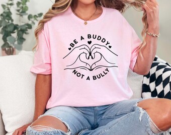 Pink Shirt Day T-shirt: Be a Buddy, Not a Bully Anti-Bullying Tee
