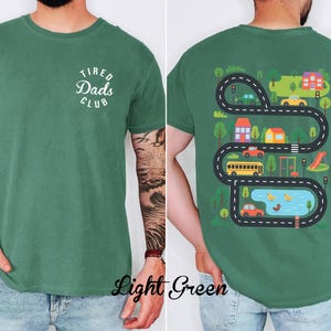 Interactive Road Map Dad Shirt - Custom 2-Sided Tired Dads Club Comfort Colors Tee image 7