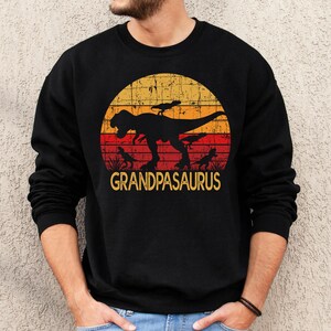 Personalized Dadasaurus Fathers Day Hoodie or Sweater - Dinosaur Name Shirt Grandpa Uncle saurus image 2