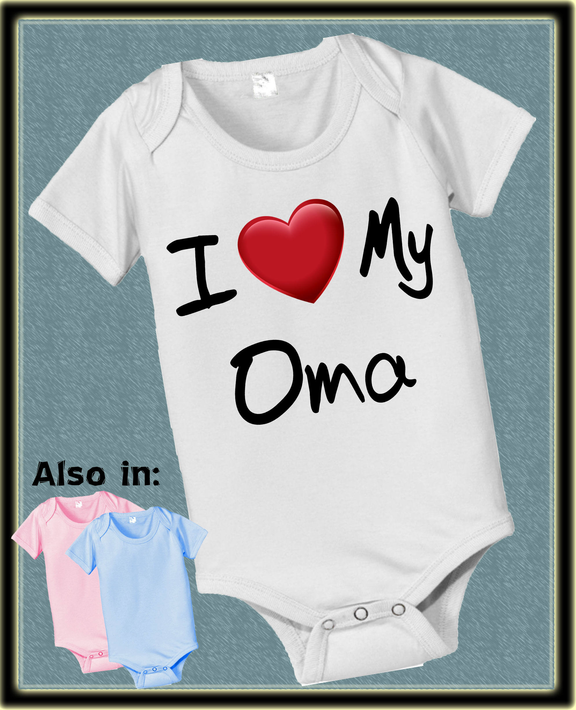 short sleeve and long sleeve I love my Oma Grandma Nana Etsy