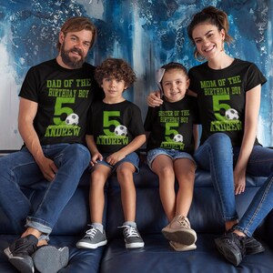 Boys Soccer Birthday Shirt - Matching Family Soccer Family Shirts - Soccer Theme Party