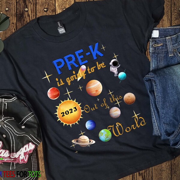 Outer Space 1st day of School Shirt - Pre-K back to school T-shirt - Out of this world solar system astronaut custom shirt