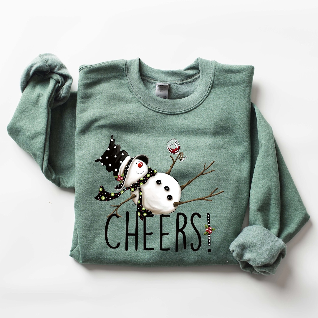Full Of Holiday Spirit Christmas Sweatshirt, Christmas Cheers Drinks Sweater 2D0343
