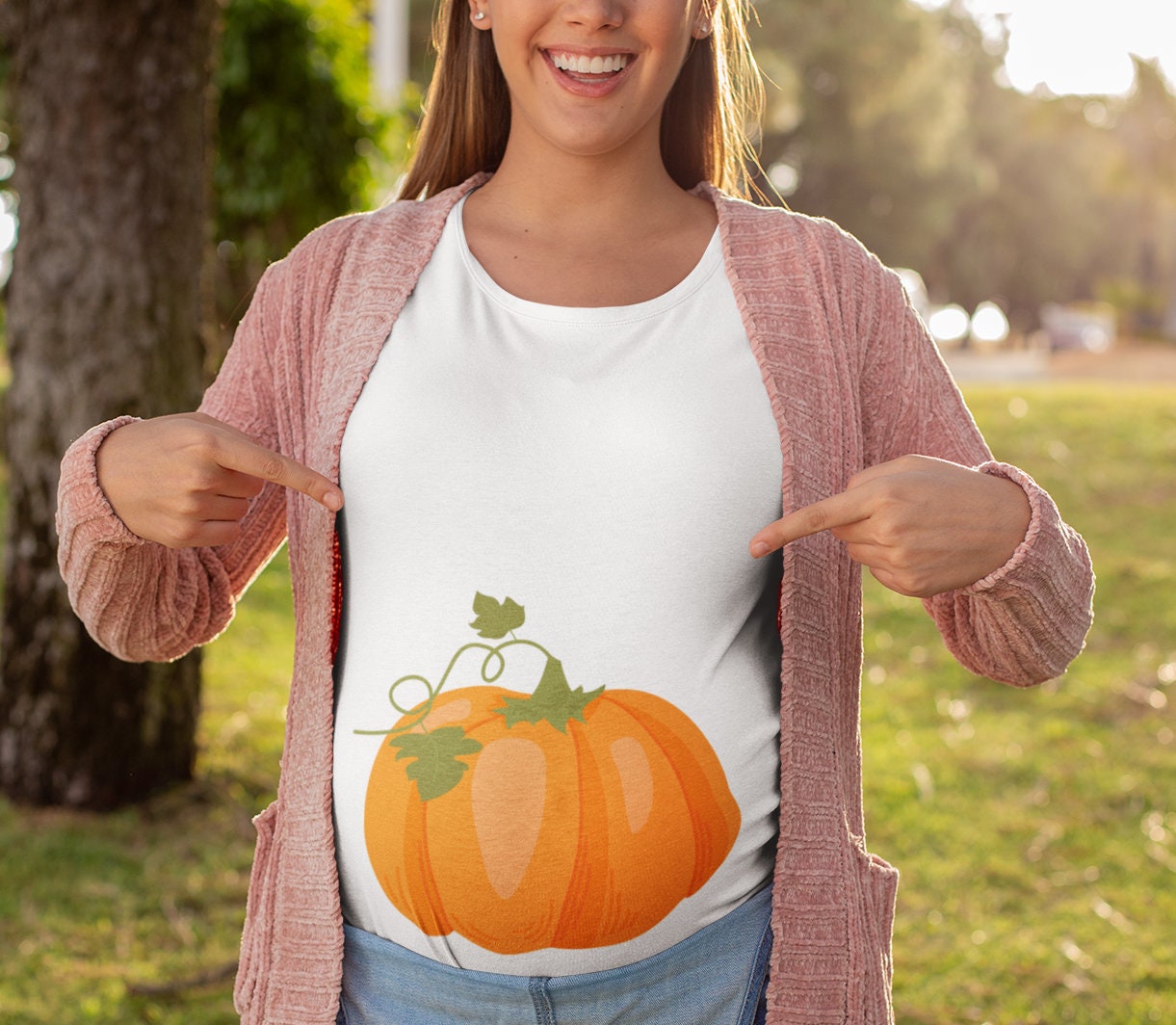 Pumpkin Maternity Shirt Halloween Pregnancy Announcement - Etsy