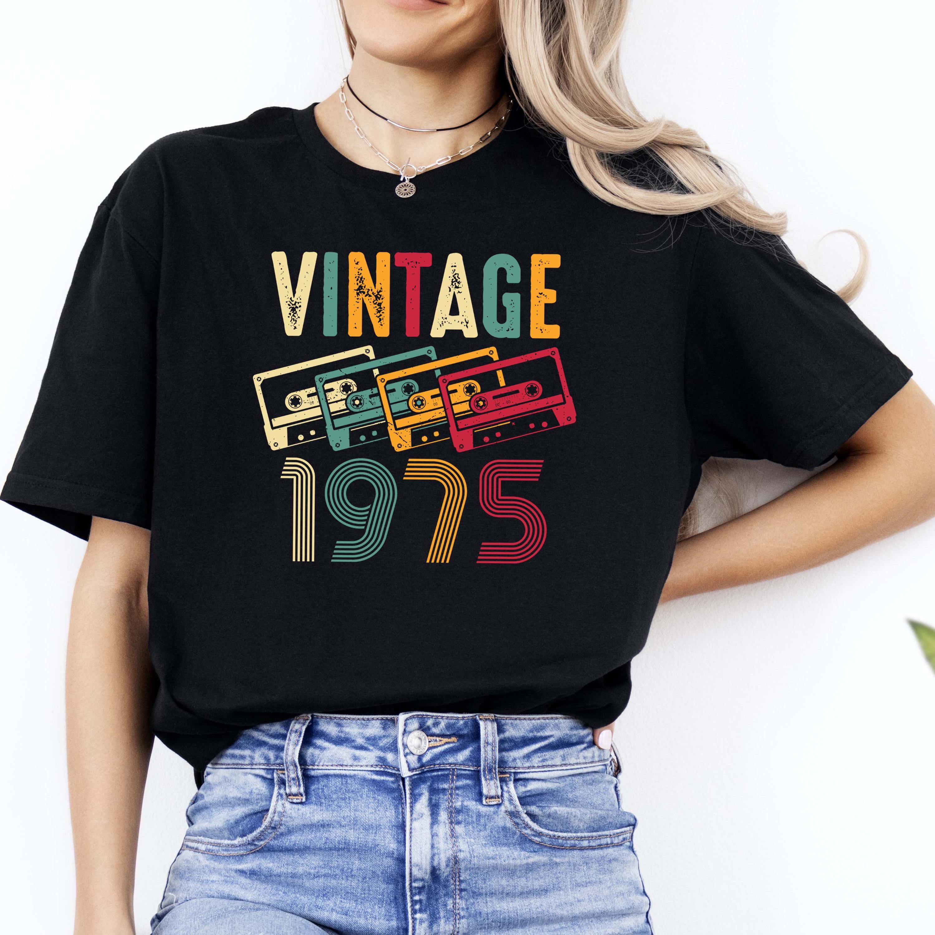 Vintage shirt 1976, 50e verjaardagscadeau voor mannen, 50e verjaardag beste vriend, cassetteshirt verjaardag 1976, verjaardagscadeau 50 jaar, geboren in 1976 - België