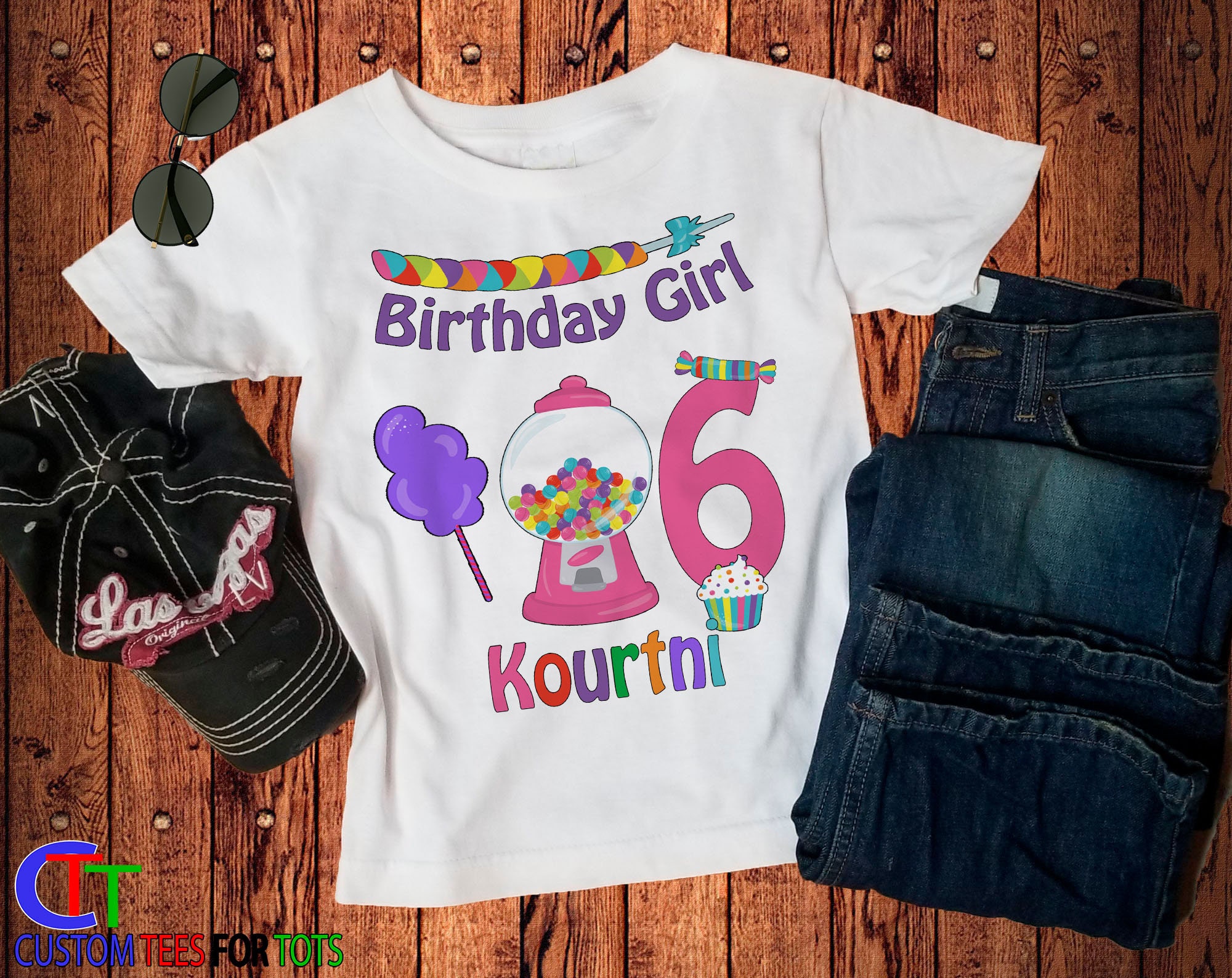 Girls Candyland Shirt Personalized Birthday Candy Shirt Etsy