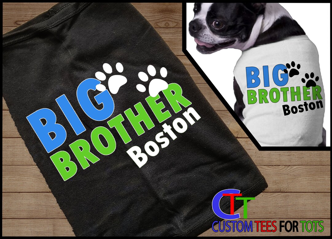 Big Brother Dog Shirt Paws Announcement Dog Shirt With Etsy