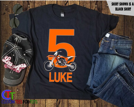 Orange Dirt Bike Shirt Kids Dirtbike 