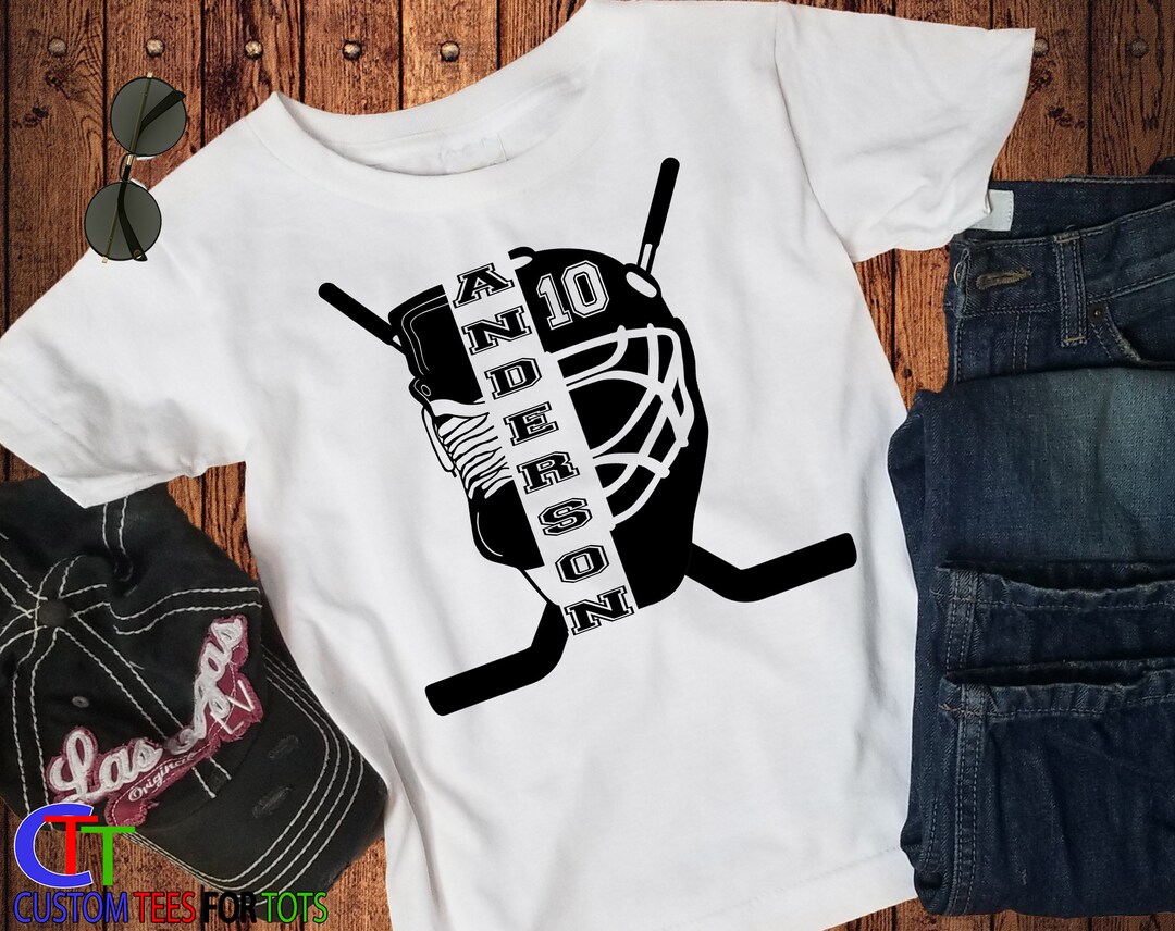 Hockey GOALIE Shirt Kids or Adult Personalized Name and Number Hockey