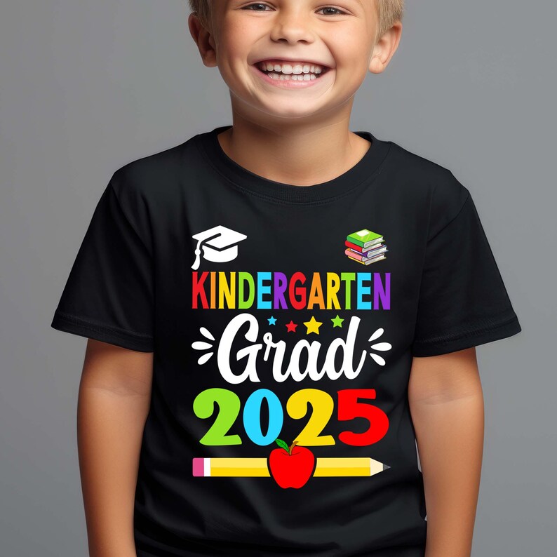 Personalized Kindergarten Grad Shirt 2026 - Custom Name Graduation Kids Tee image 6
