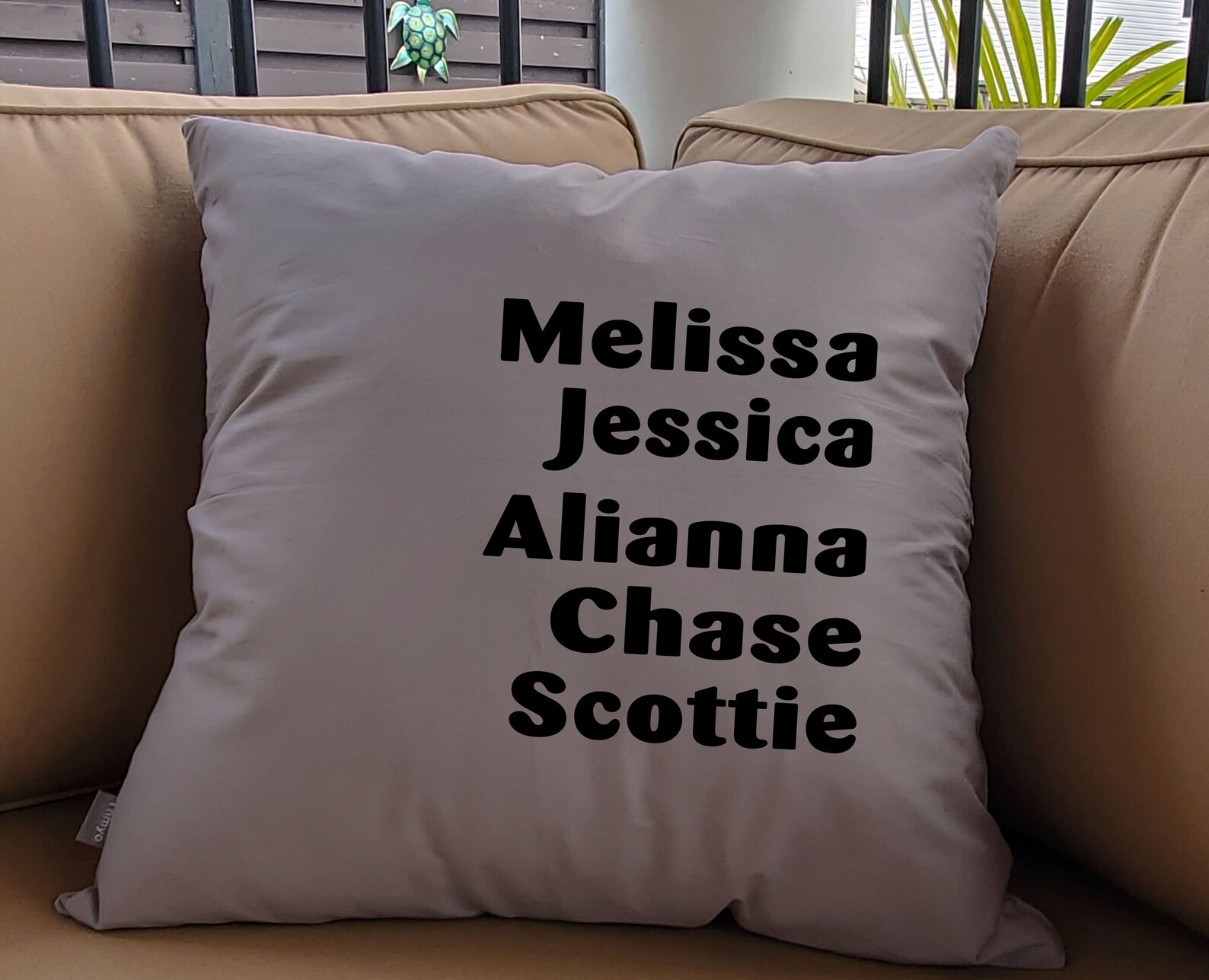 Personalized Family Names Throw Pillow Custom Names Cover Etsy