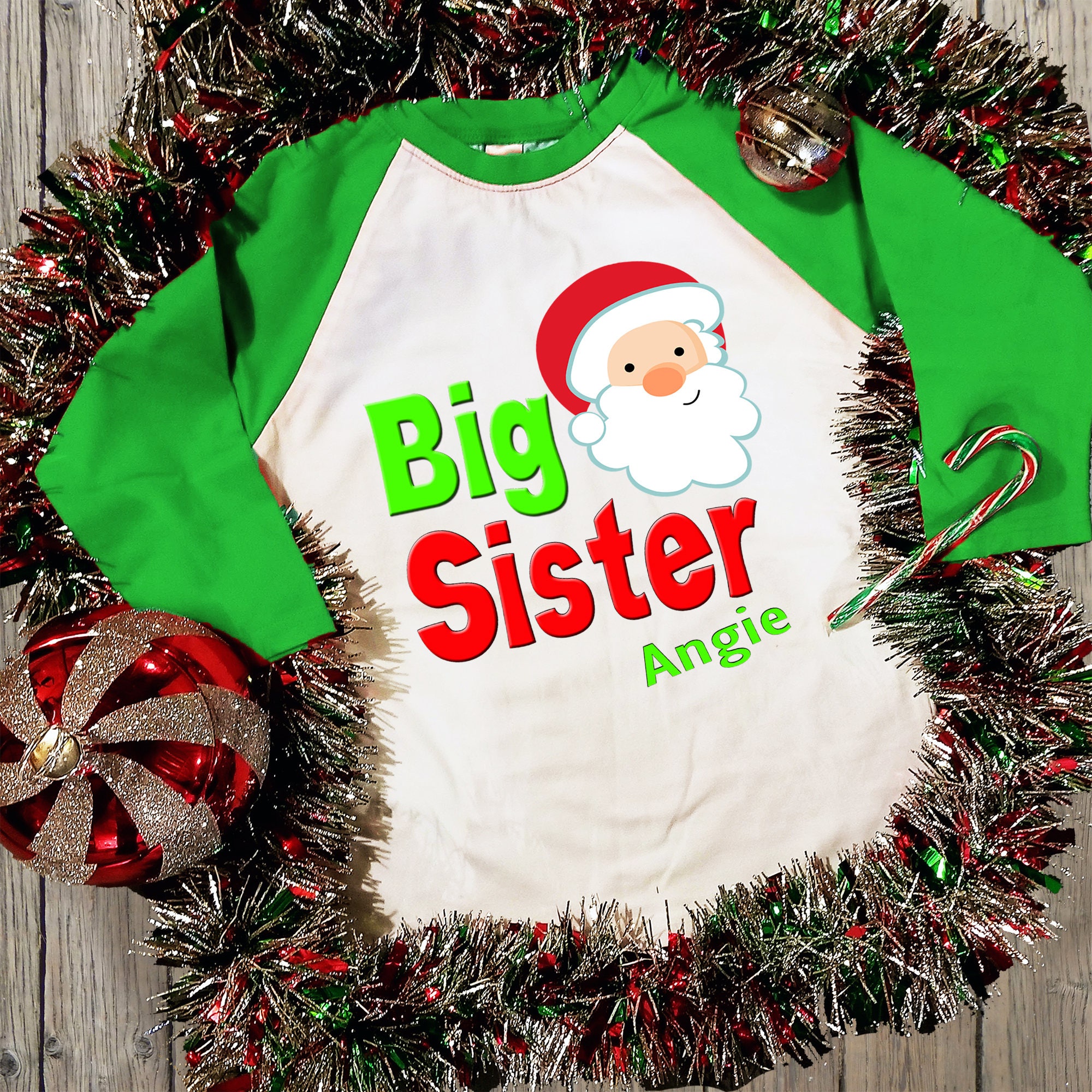 Big sister christmas shirt cheap