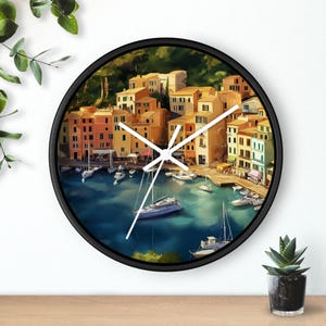 Reloj de pared costero sereno, decoración náutica, regalo para casa de playa, arte mural náutico, decoración de oficina, reloj único