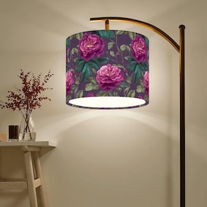Floral Arc Stehlampe - Lebendiges Blumendesign, modernes LED-Licht für Wohn- und Schlafzimmerdekor