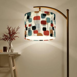 Mid-Century Arc Floor Lamp with Adjustable Arm & Modern Minimalist Design for Living Room or Office Lighting