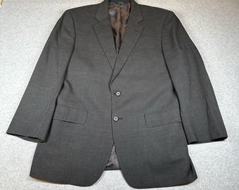 Vintage Brooks Brothers BrooksEase Blazer Mens 43R Gray Wool 2 Button