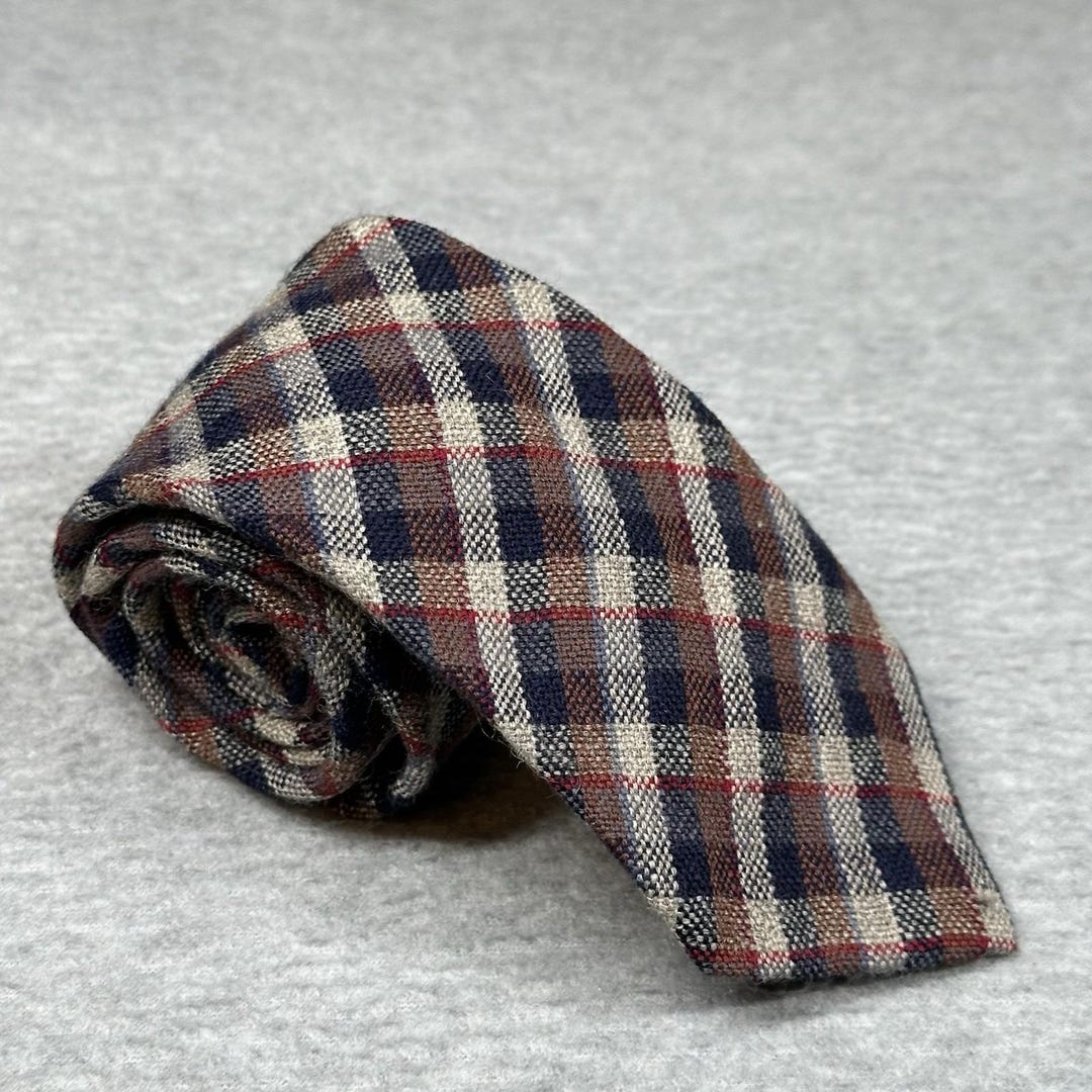 Photo inspiration: Vintage Rooster Wool Glen Plaid Tie Men Made In Usa Photo Inspiration