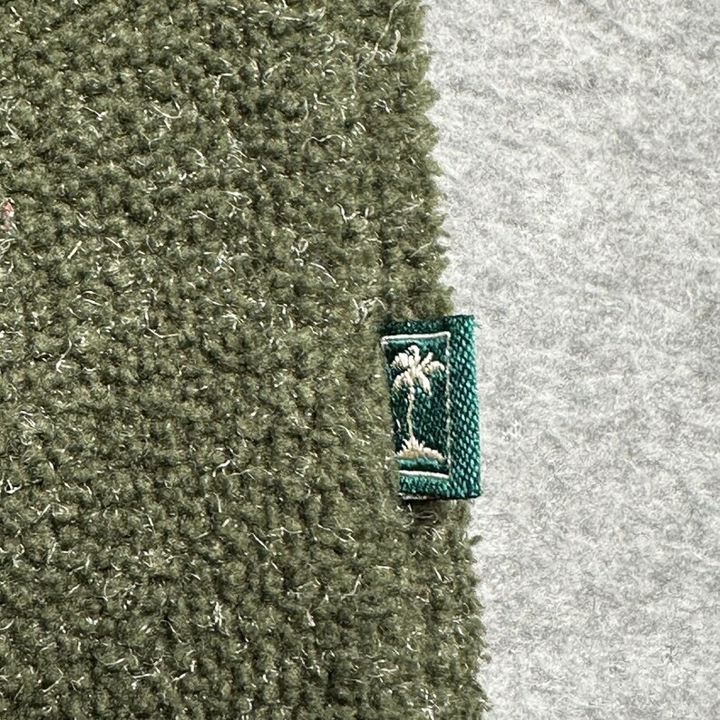 Camisa Tommy Bahama verde de manga larga con botones para hombre, talla L, vintage, de forro polar acogedor imagen 4