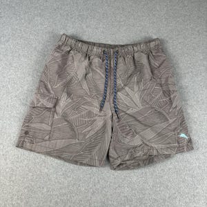 Bañador Tommy Bahama Relax vintage para hombre, talla M, estampado de hojas, forrado en nailon. imagen 1